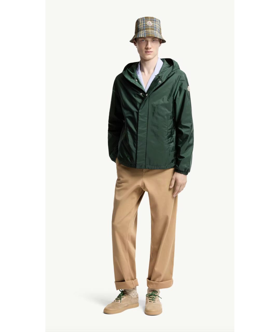 MONCLER Зеленая полиамидовая куртка, фото 2