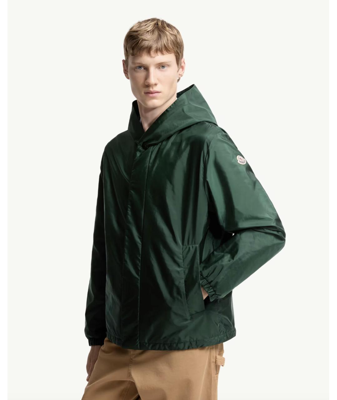 MONCLER Зеленая полиамидовая куртка, фото 5