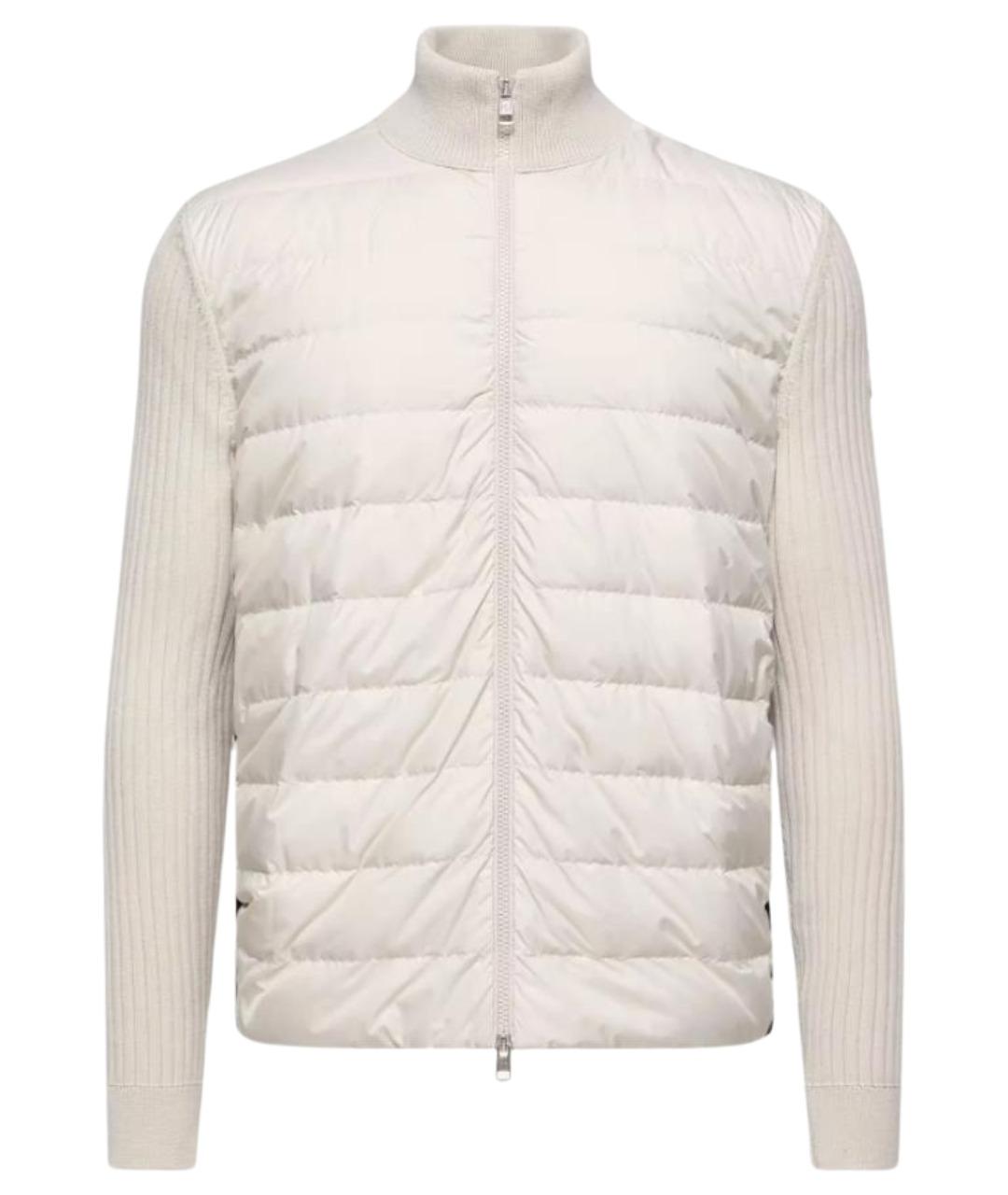 MONCLER Белый шерстяной кардиган, фото 1