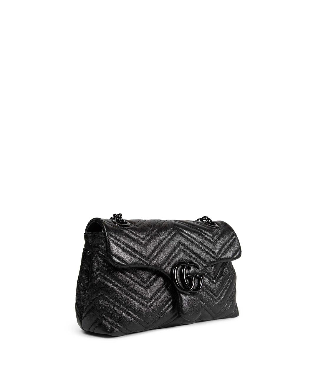 GUCCI Черная кожаная сумка через плечо, фото 3