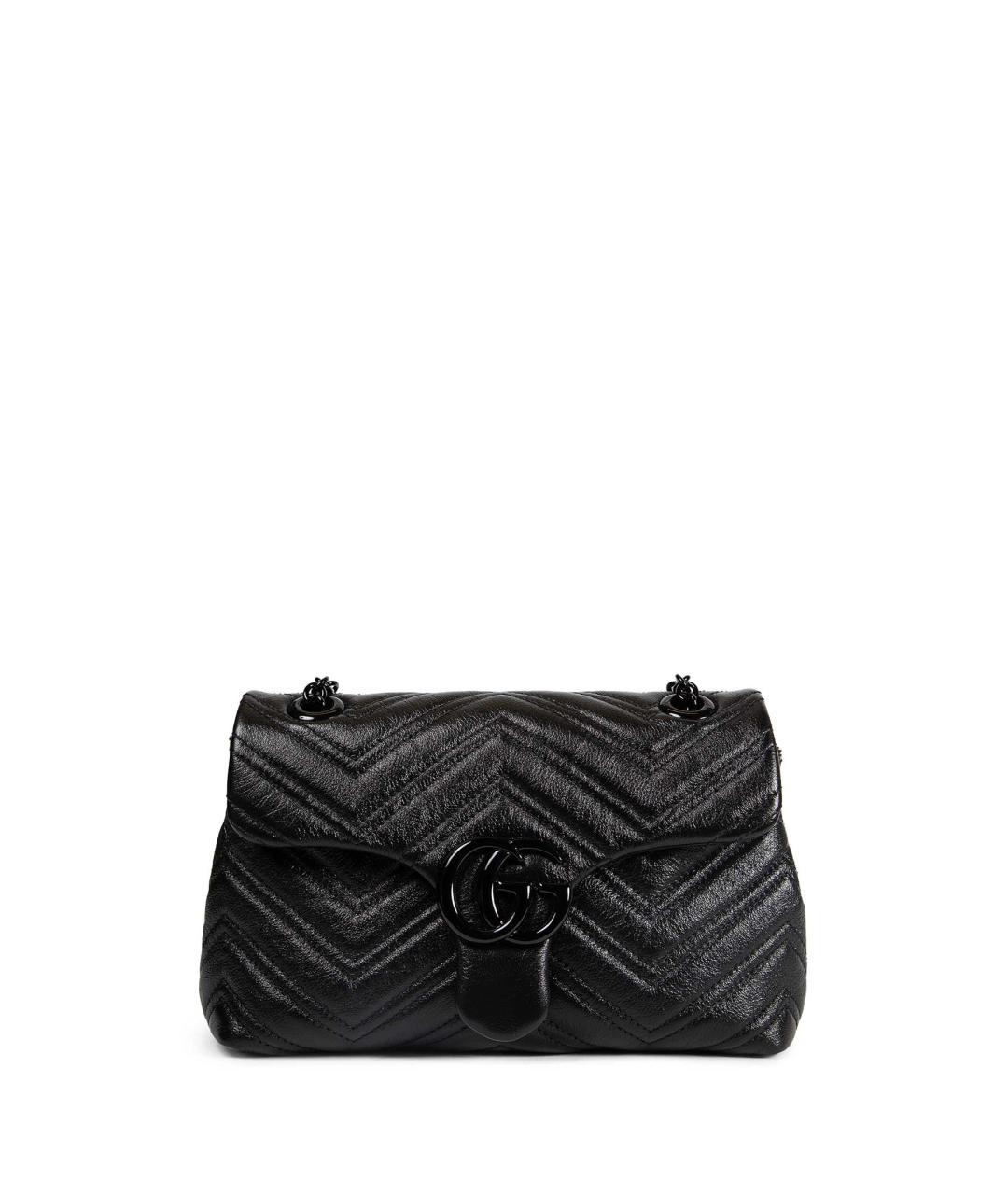 GUCCI Черная кожаная сумка через плечо, фото 1