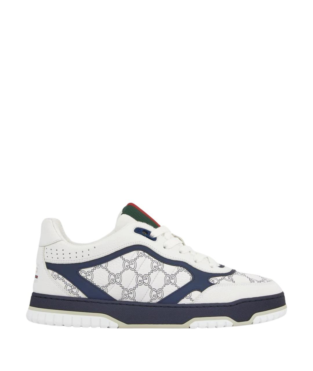 GUCCI Белые кожаные низкие кроссовки / кеды, фото 1