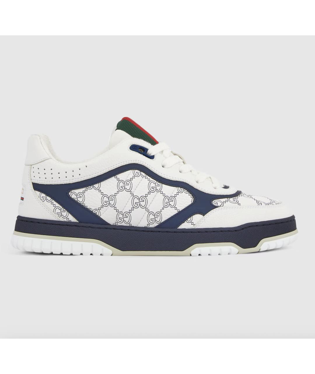 GUCCI Белые кожаные низкие кроссовки / кеды, фото 7