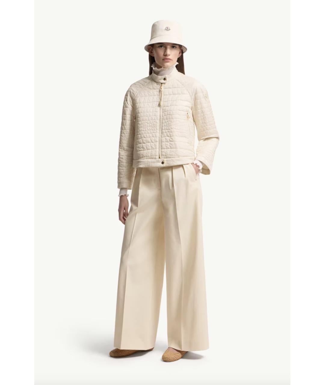 MONCLER Бежевая полиамидовая куртка, фото 2