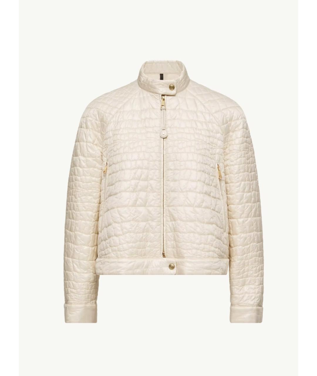 MONCLER Бежевая полиамидовая куртка, фото 6