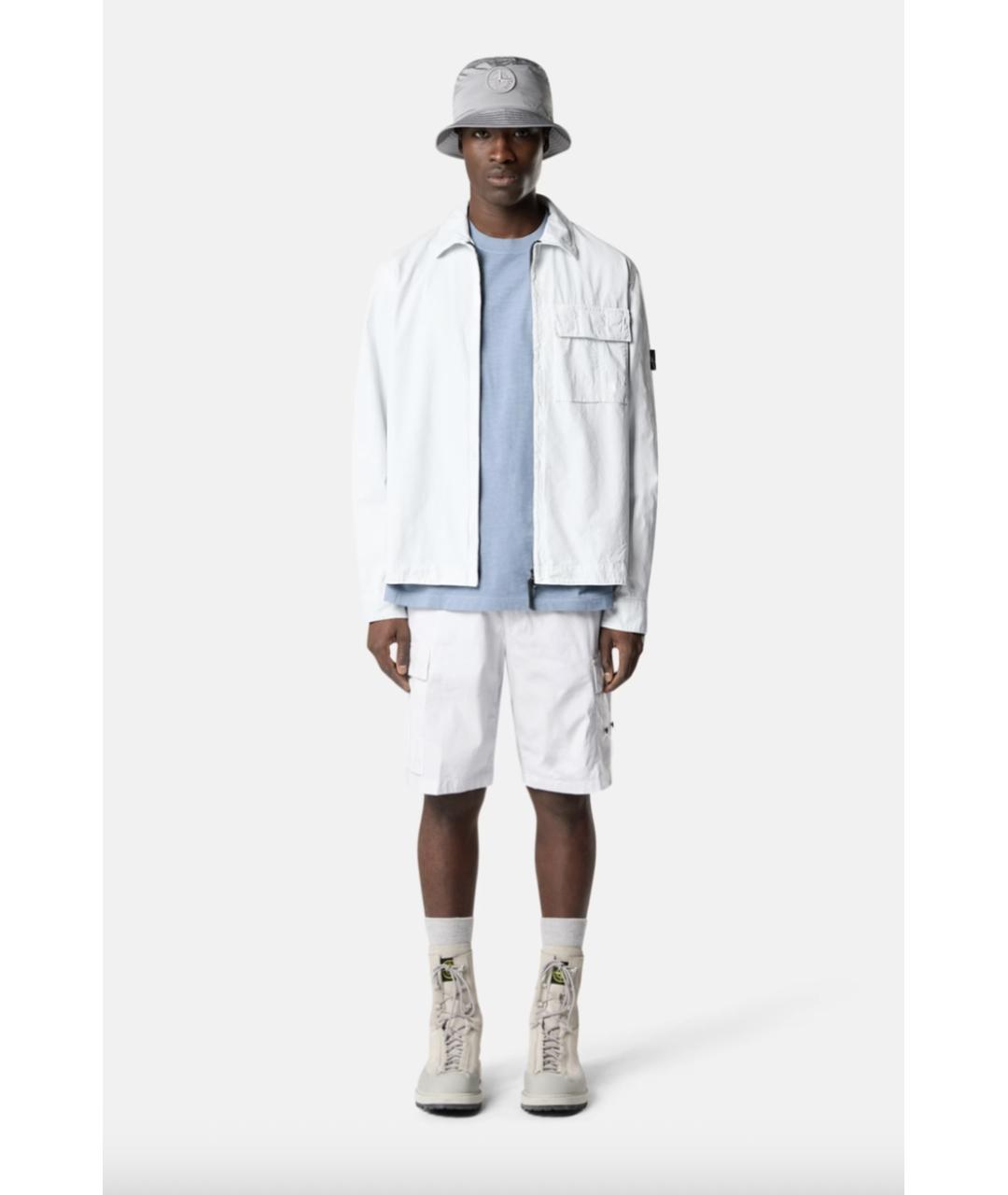 STONE ISLAND Голубая хлопковая куртка, фото 2