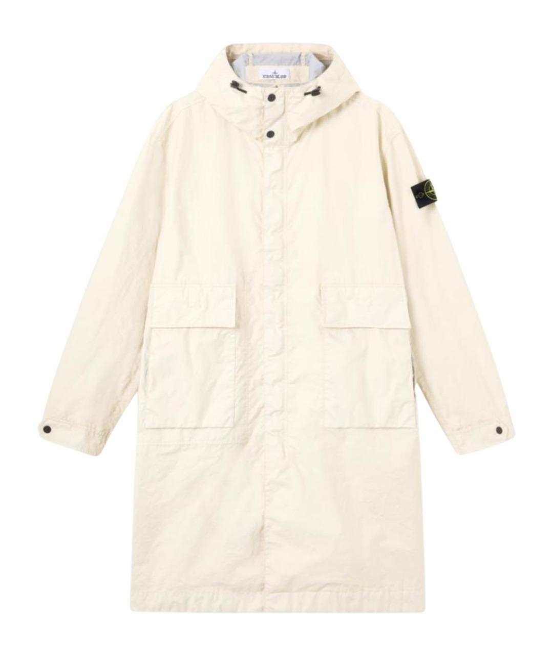 STONE ISLAND Белая полиамидовая парка, фото 1