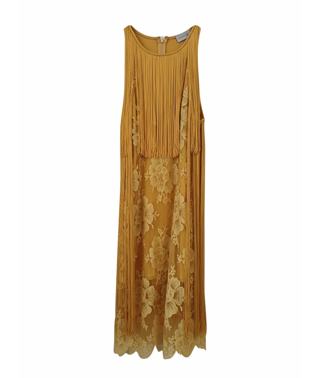 STELLA MCCARTNEY Желтое ацетатное коктейльное платье, фото 1
