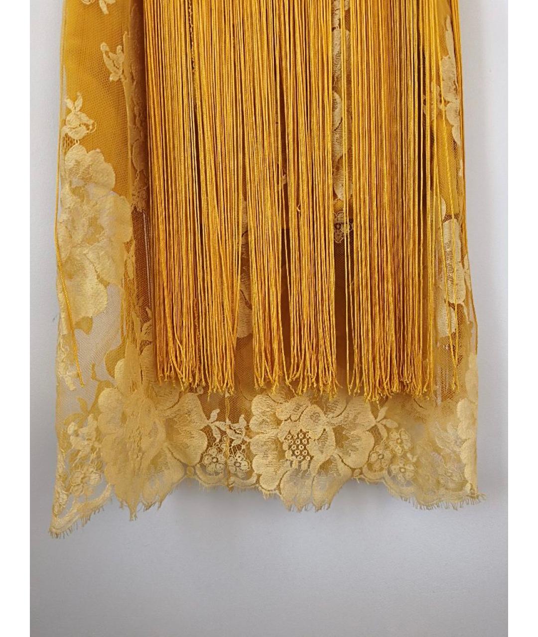 STELLA MCCARTNEY Желтое ацетатное коктейльное платье, фото 6