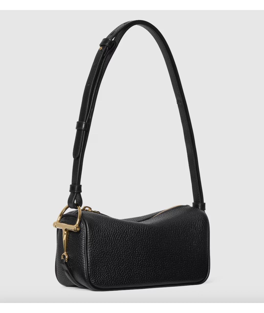 GUCCI Черная кожаная сумка через плечо, фото 2