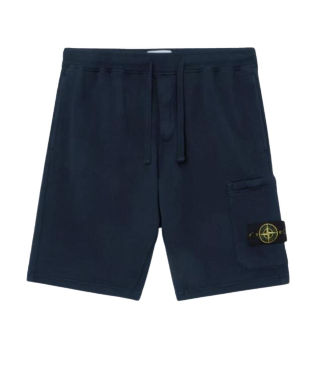 STONE ISLAND Синие хлопковые шорты, фото 1
