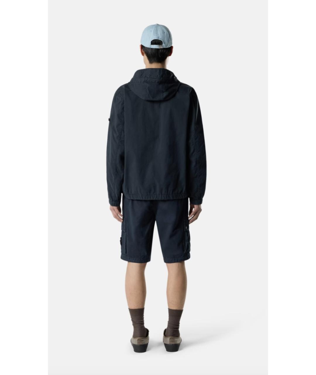 STONE ISLAND Синие хлопковые шорты, фото 4