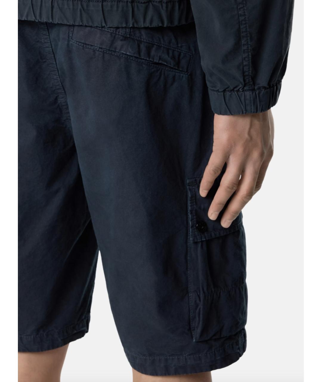 STONE ISLAND Синие хлопковые шорты, фото 3