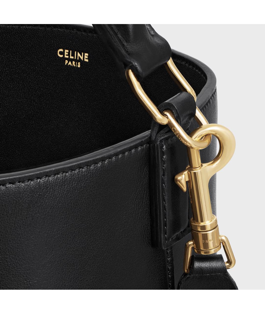 CELINE Черная кожаная сумка через плечо, фото 5