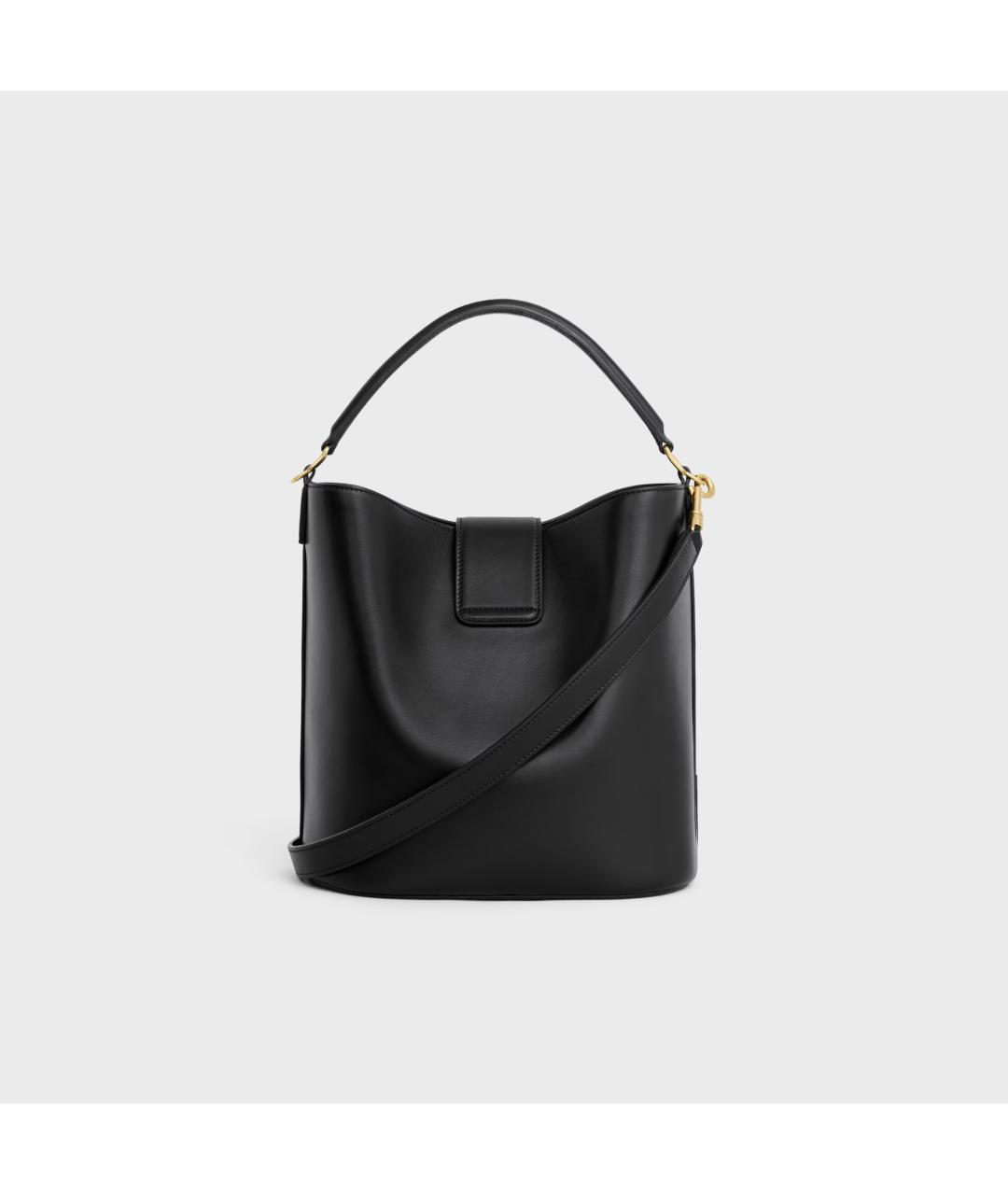 CELINE Черная кожаная сумка через плечо, фото 4