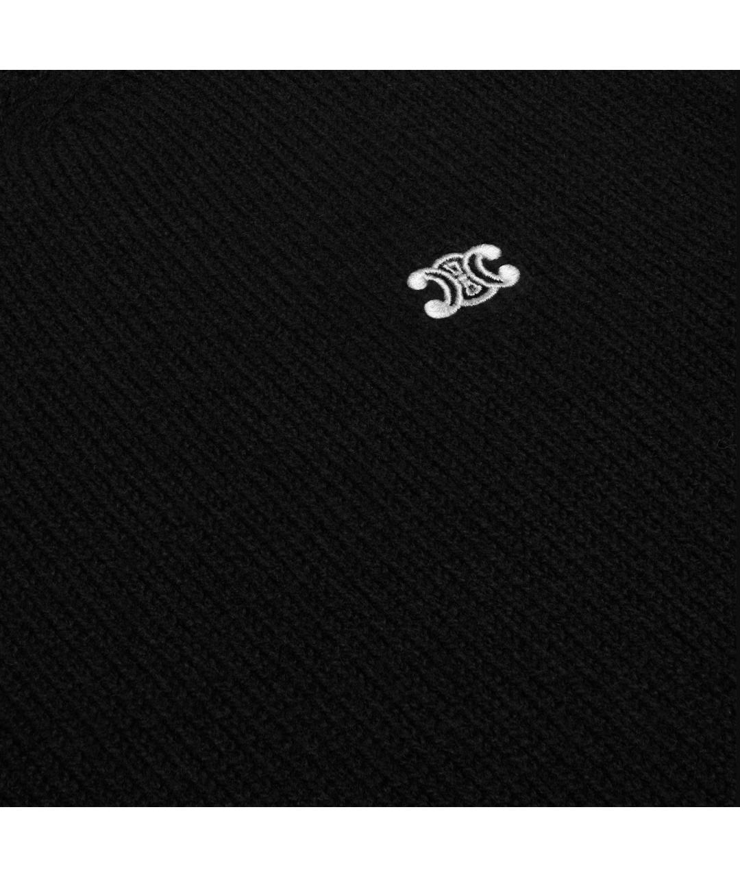 CELINE Черный шерстяной джемпер / свитер, фото 4