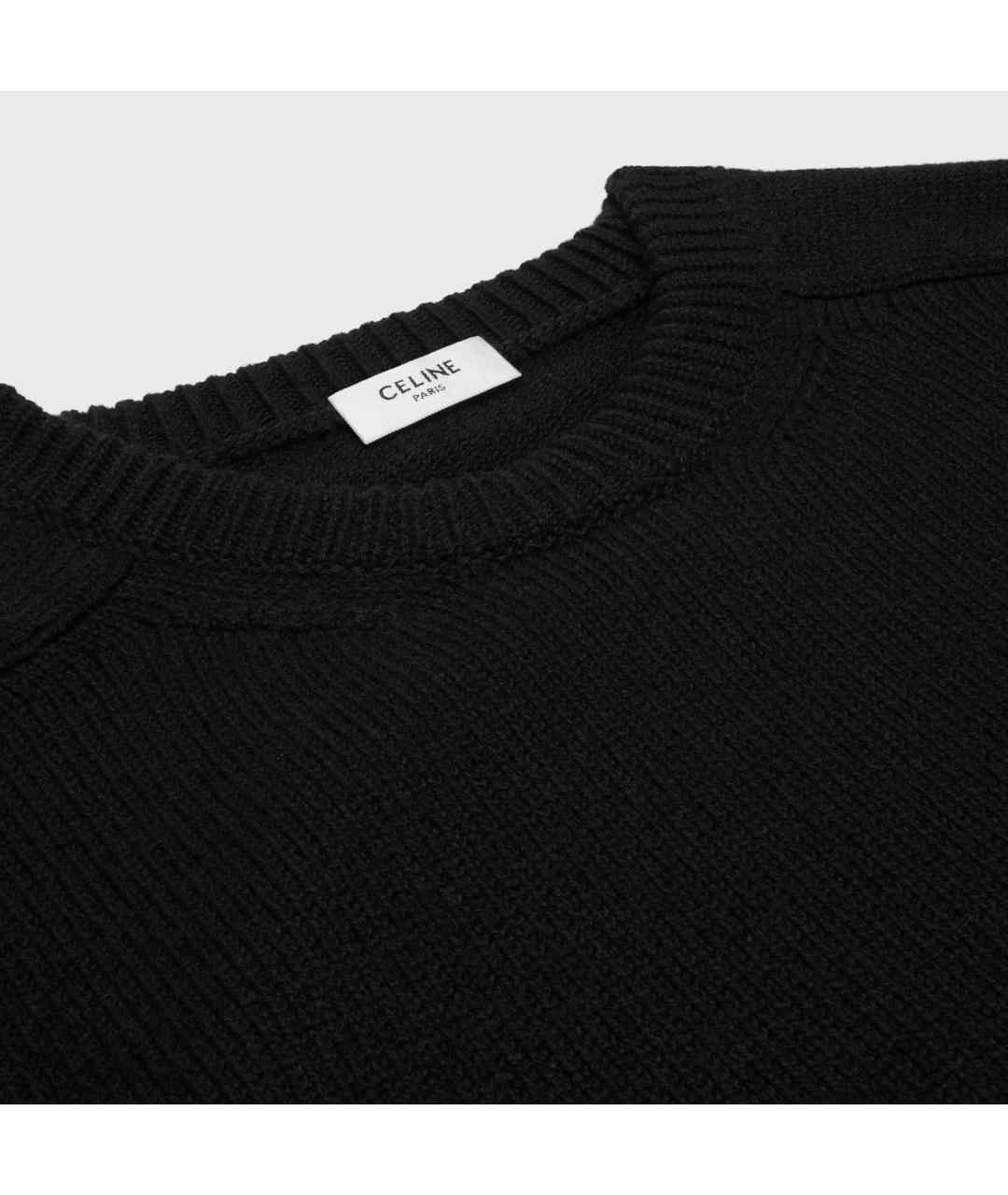 CELINE Черный шерстяной джемпер / свитер, фото 3