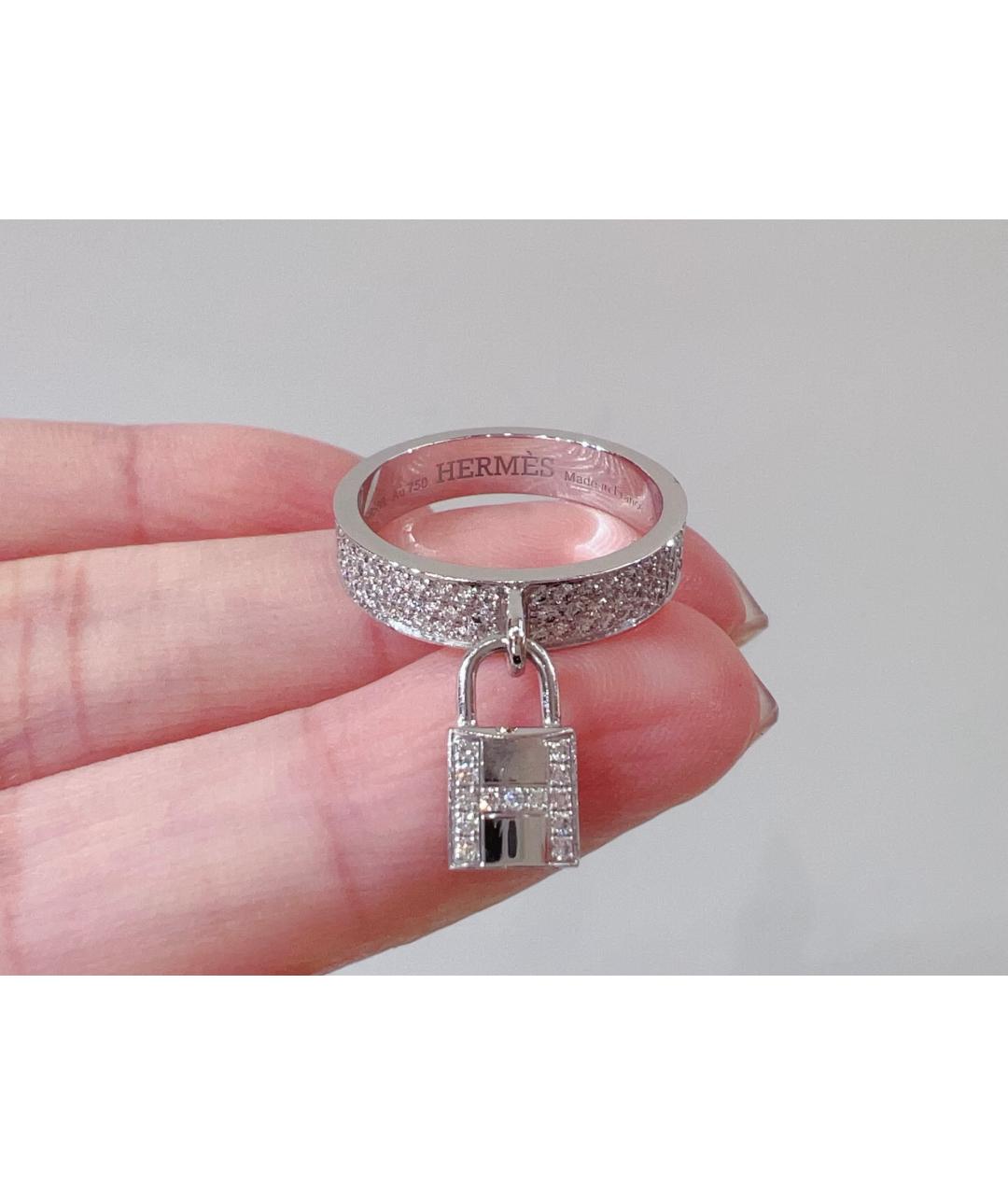 HERMES Серебряное кольцо из белого золота, фото 2