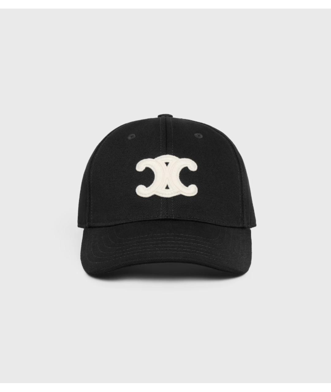 CELINE Черная хлопковая кепка/бейсболка, фото 2