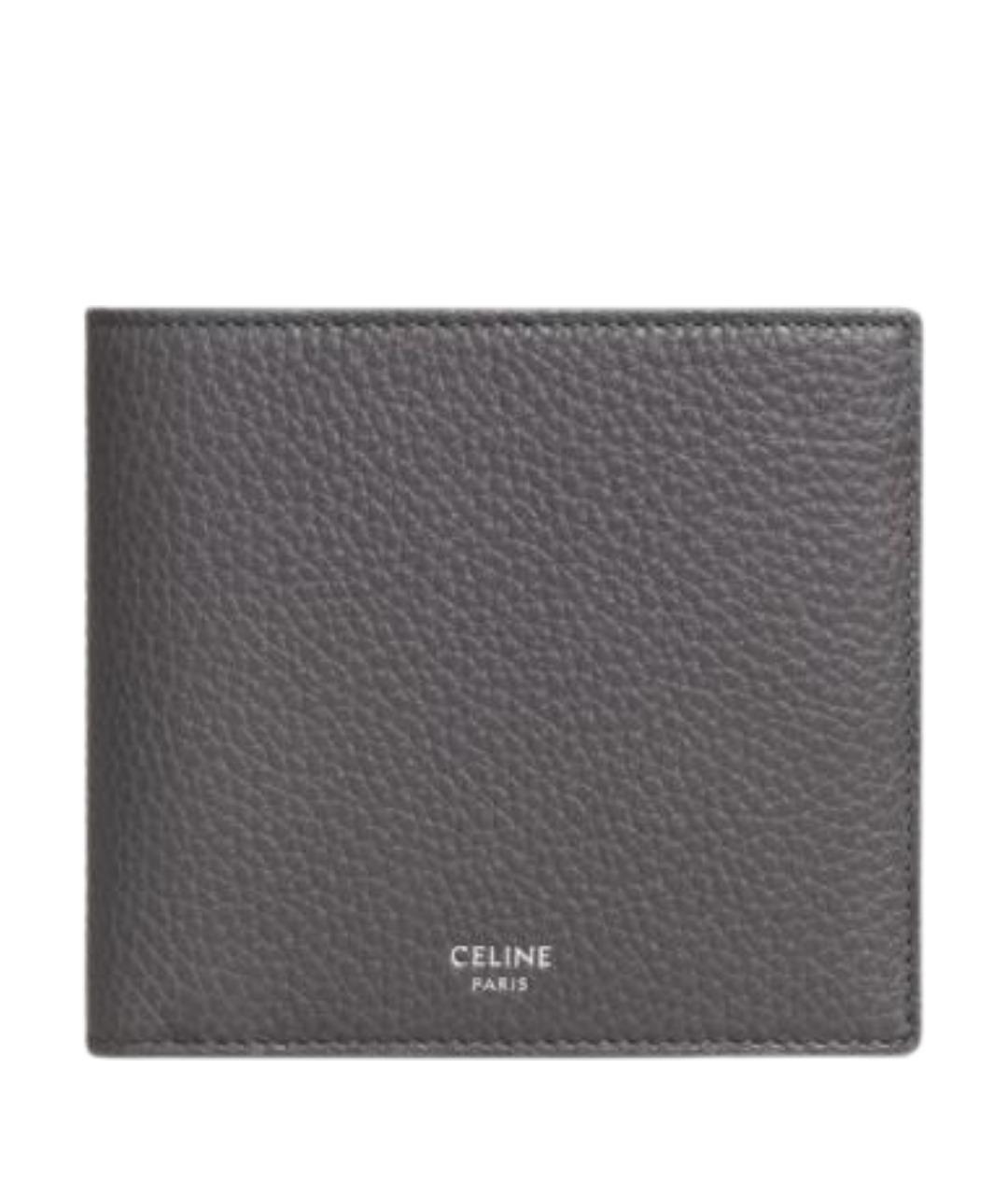 CELINE Серый кожаный кошелек, фото 1