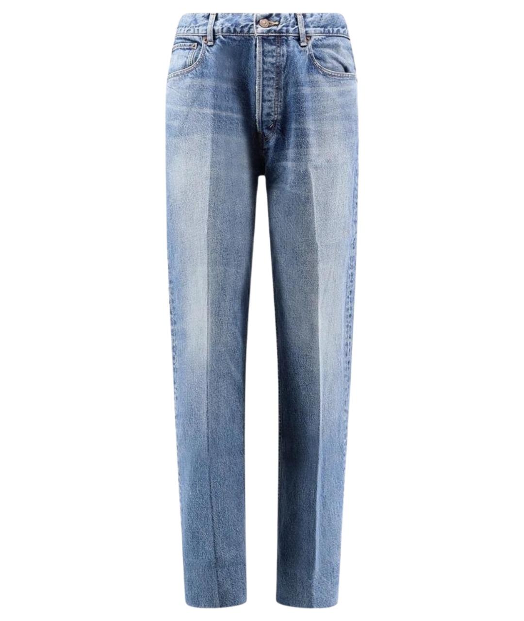 CELINE Голубые хлопковые прямые джинсы, фото 1