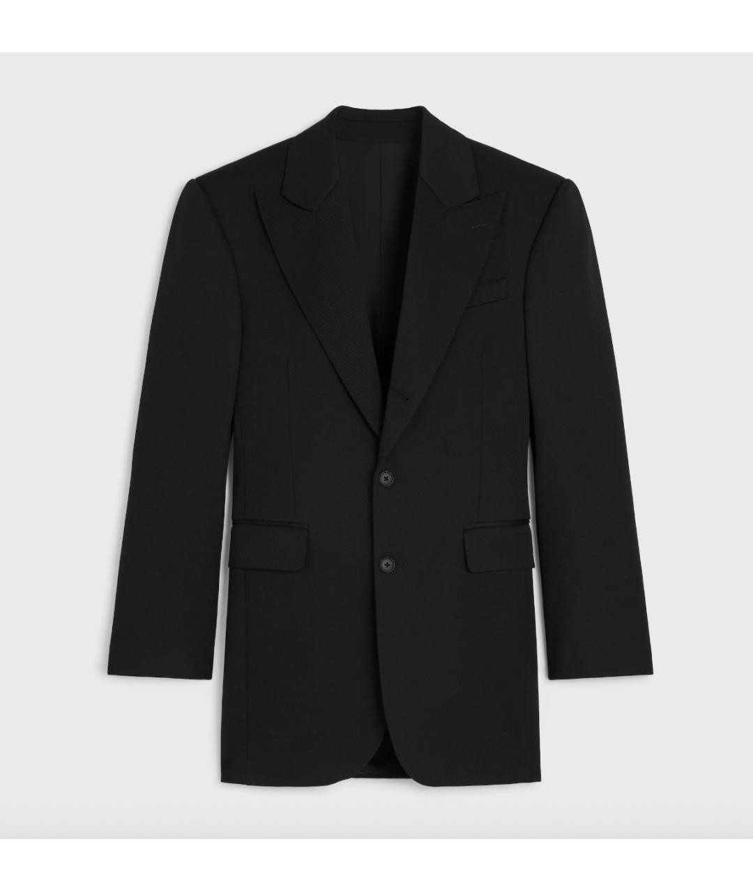 CELINE Черный шерстяной жакет/пиджак, фото 7