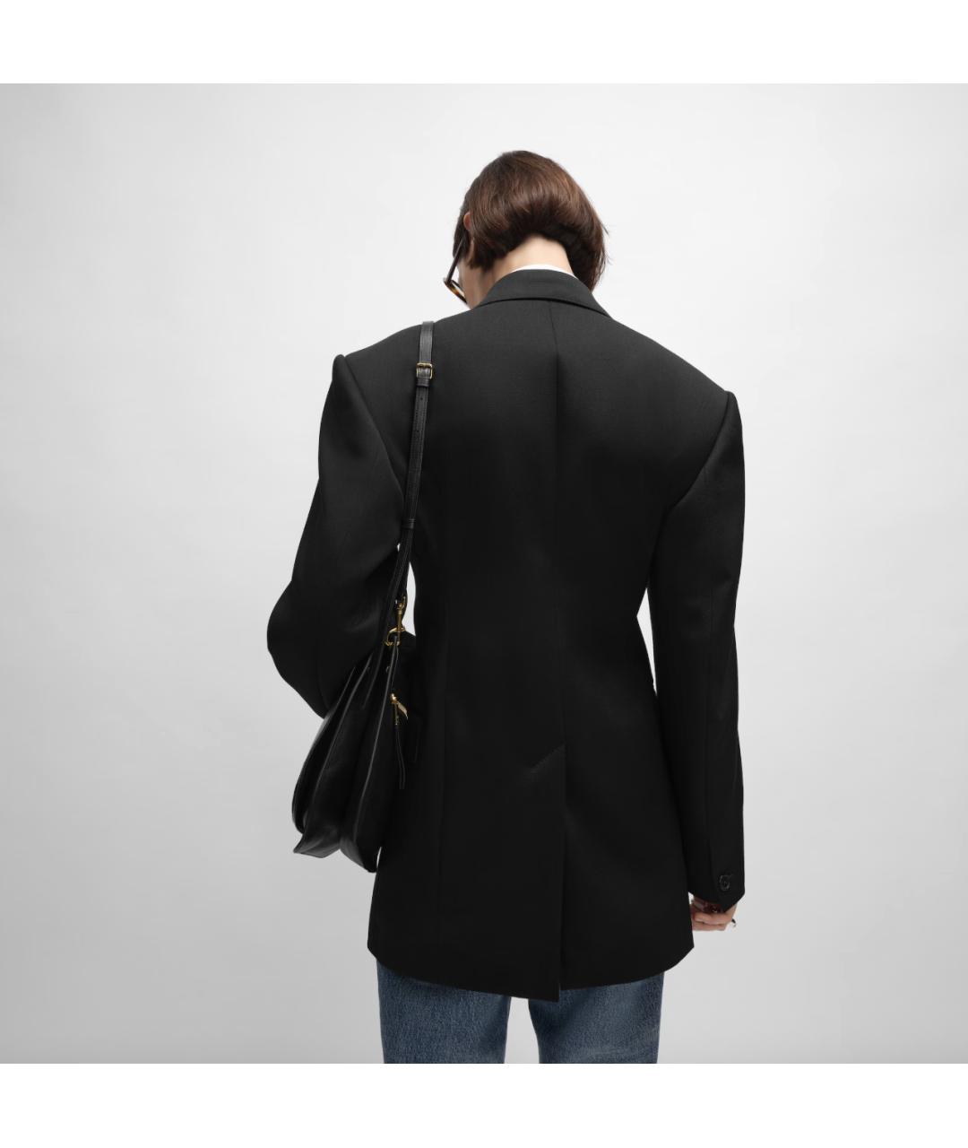 CELINE Черный шерстяной жакет/пиджак, фото 4