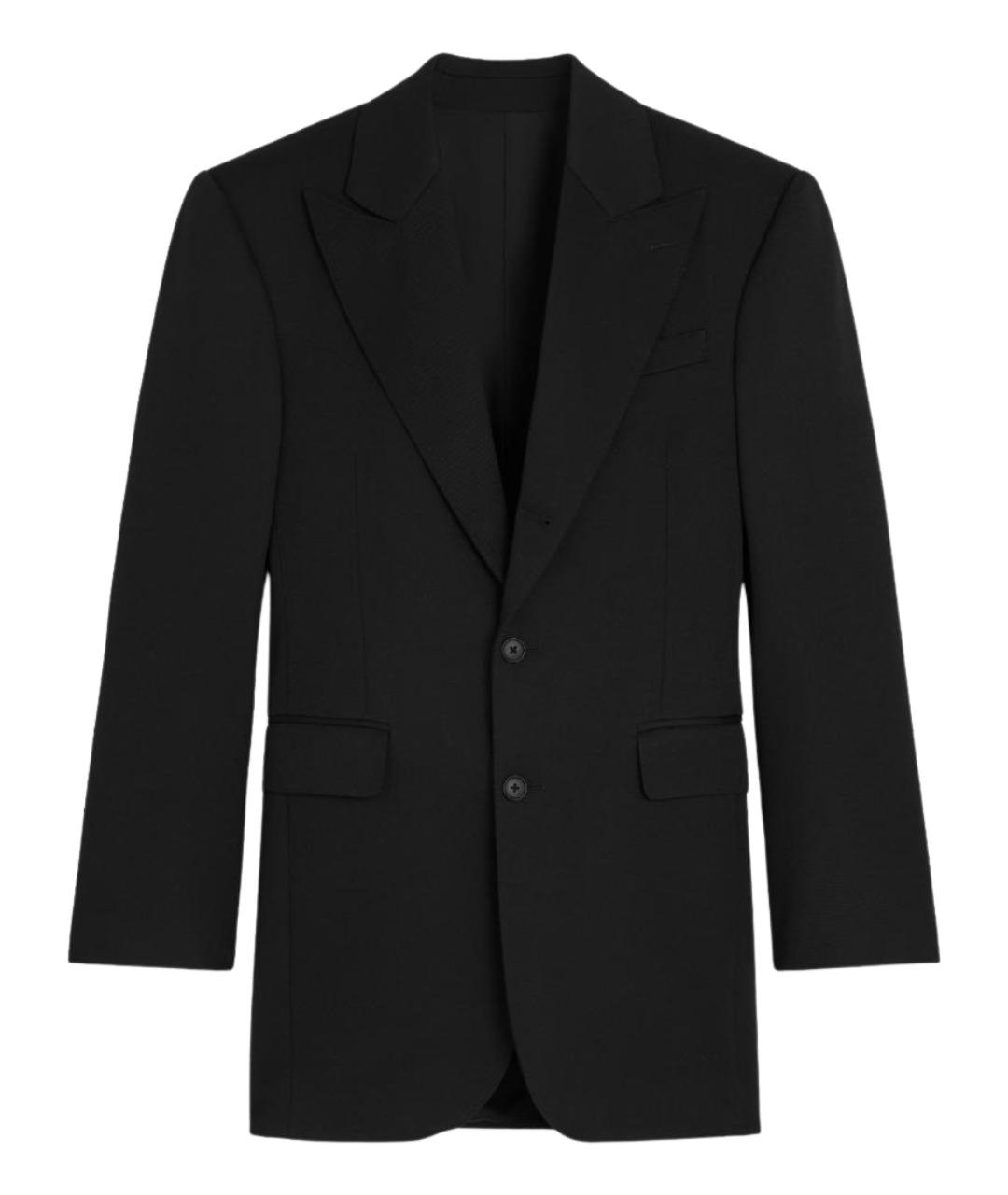 CELINE Черный шерстяной жакет/пиджак, фото 1