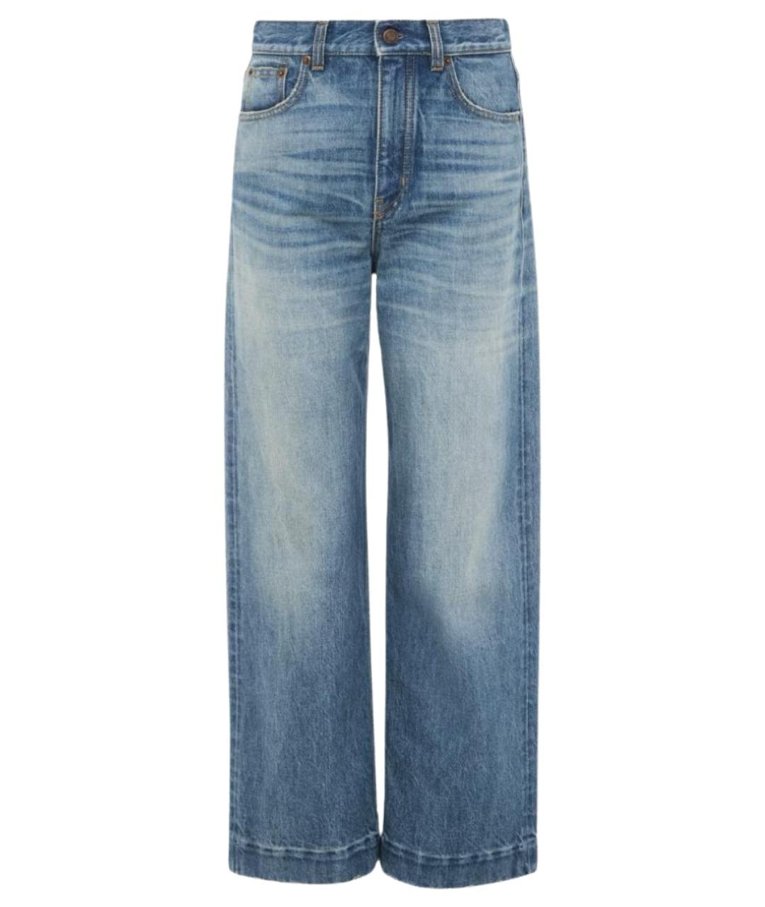 CHLOE Синие хлопковые прямые джинсы, фото 1