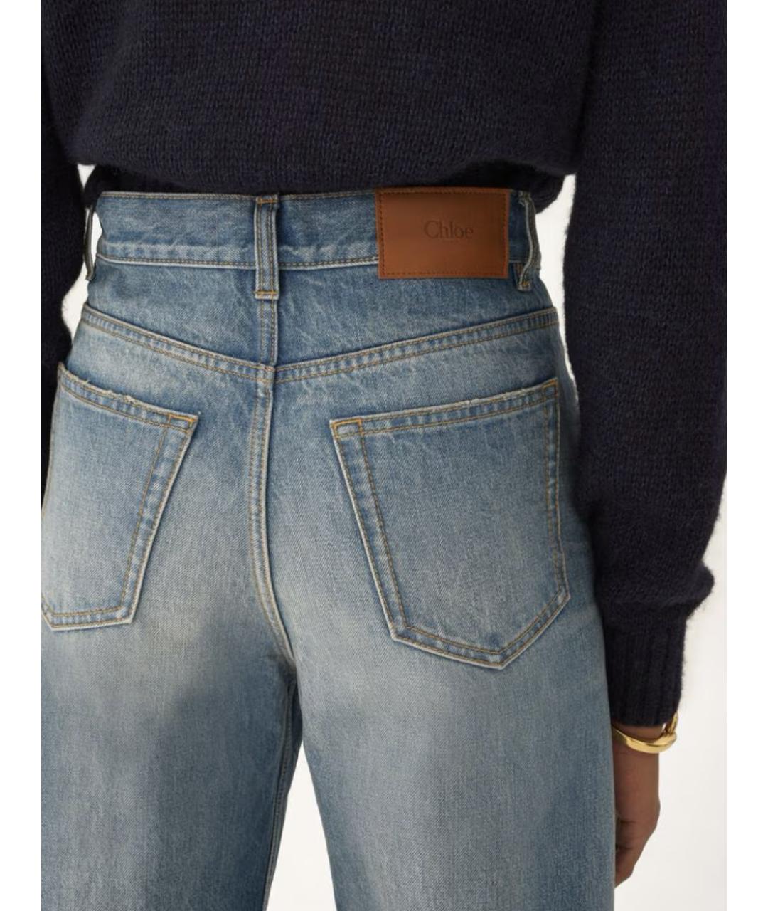 CHLOE Синие хлопковые прямые джинсы, фото 4
