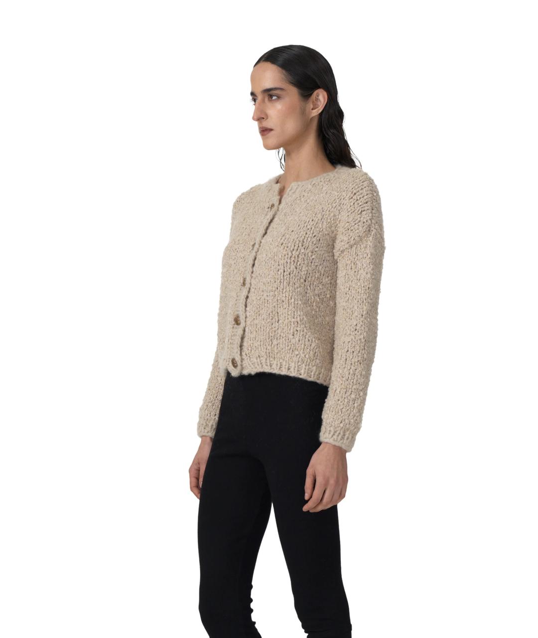Ella Silla Бежевый кашемировый кардиган, фото 2