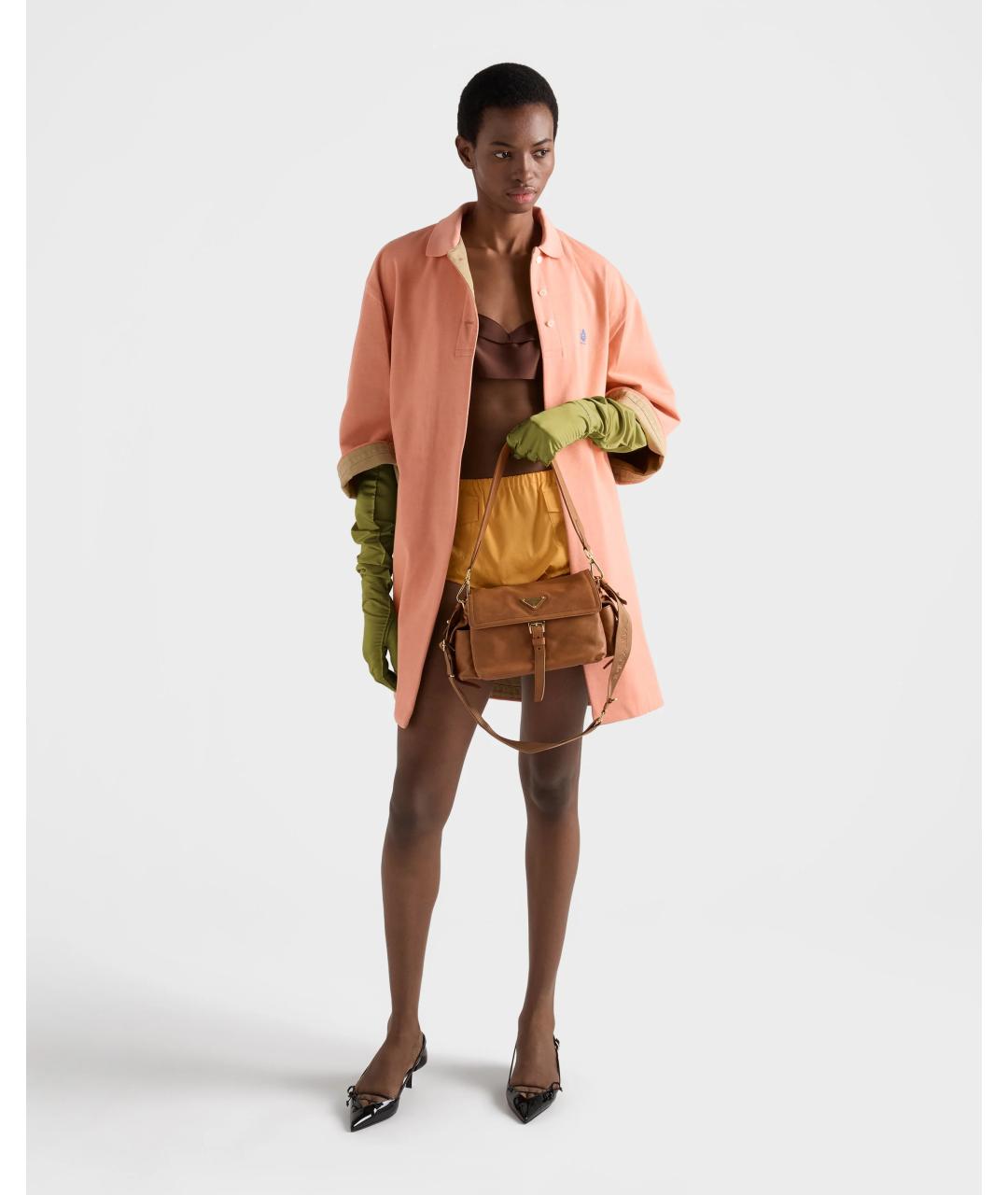 PRADA Коричневая кожаная сумка через плечо, фото 3