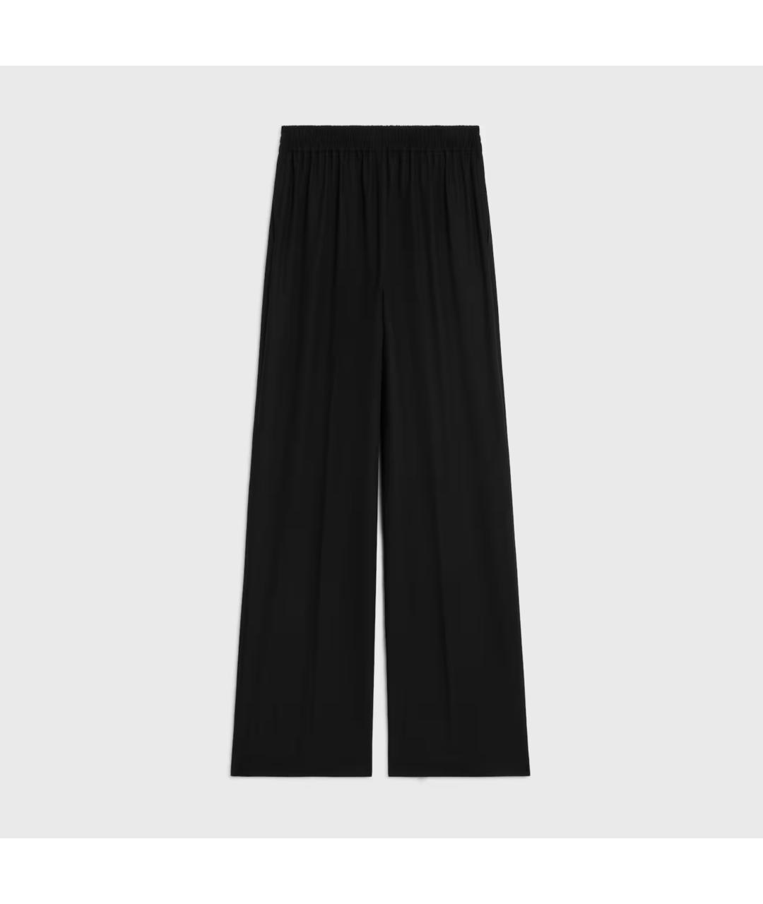 CELINE Черные шерстяные брюки широкие, фото 2