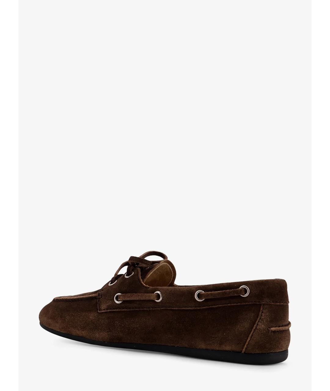 MIU MIU Коричневые замшевые мокасины, фото 3