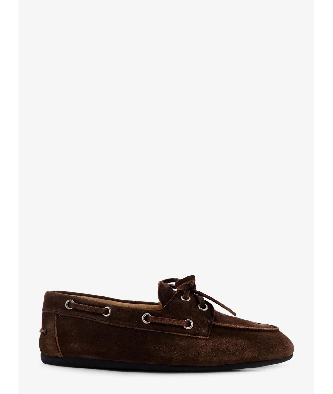 MIU MIU Коричневые замшевые мокасины, фото 5