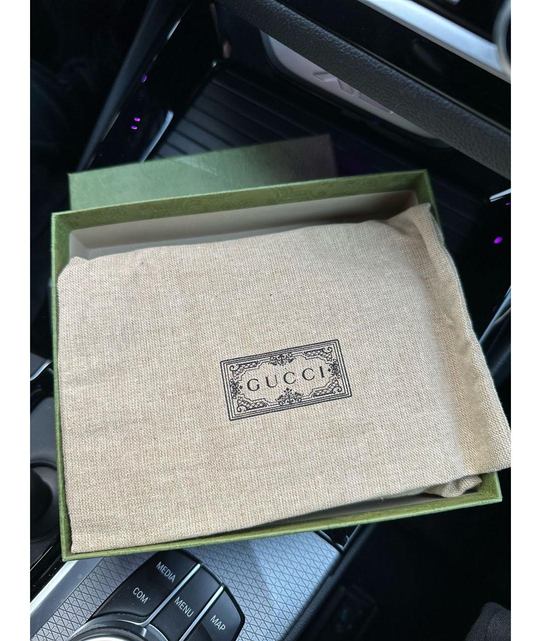 GUCCI Черный кожаный кошелек, фото 8