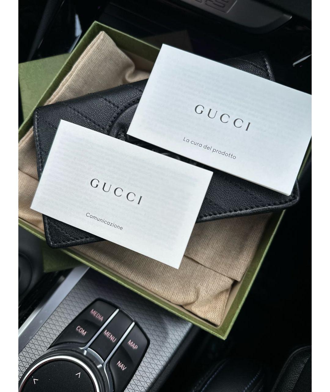 GUCCI Черный кожаный кошелек, фото 7