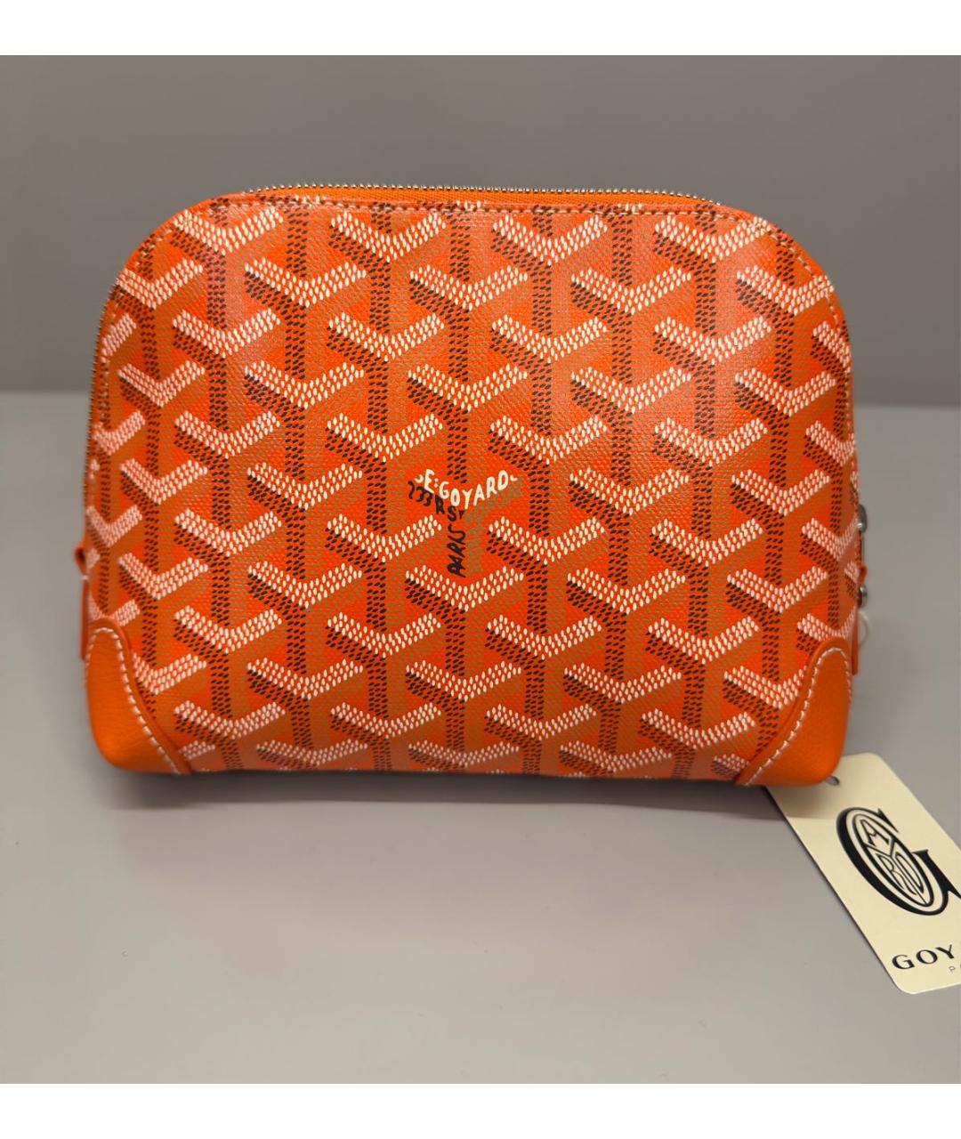 GOYARD Оранжевая косметичка, фото 6