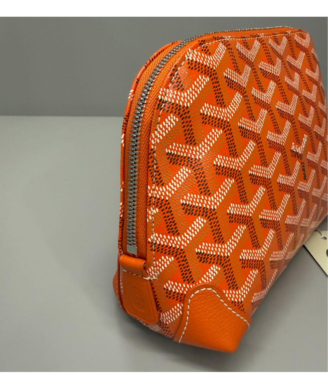 GOYARD Оранжевая косметичка, фото 3