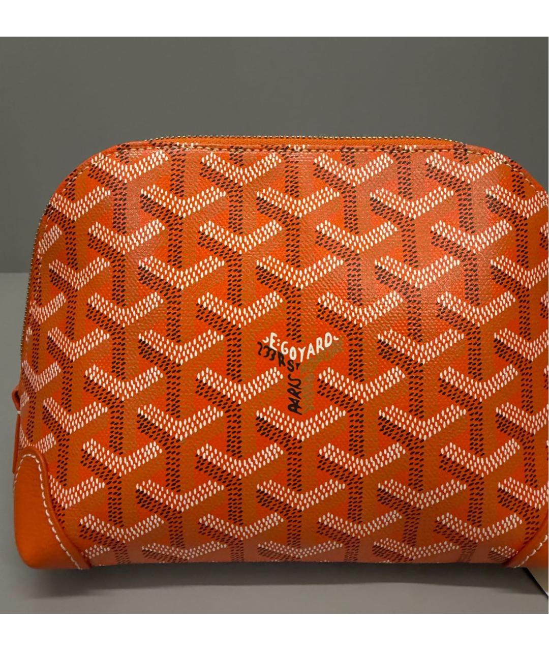 GOYARD Оранжевая косметичка, фото 2