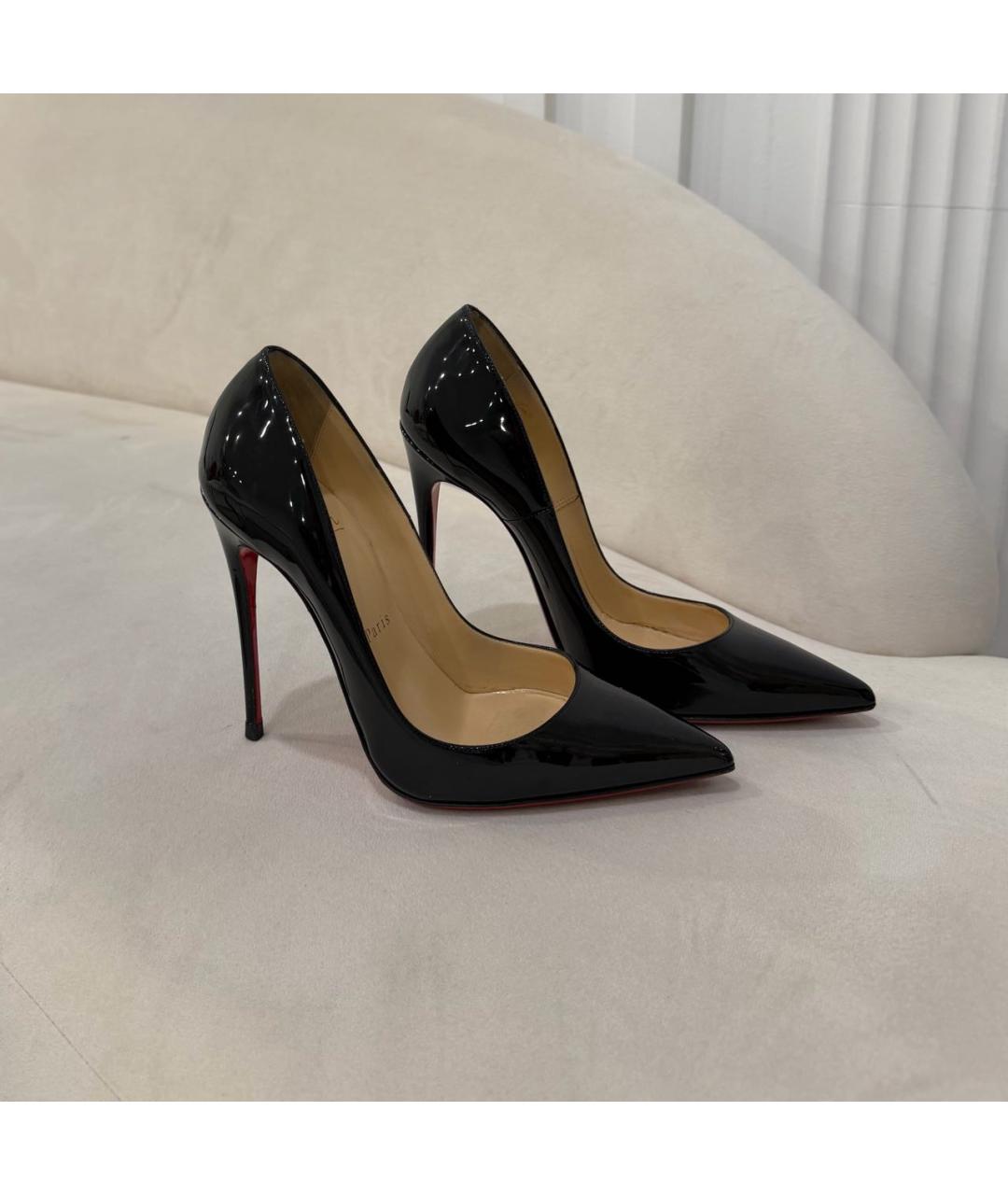 CHRISTIAN LOUBOUTIN Черные туфли из лакированной кожи, фото 4