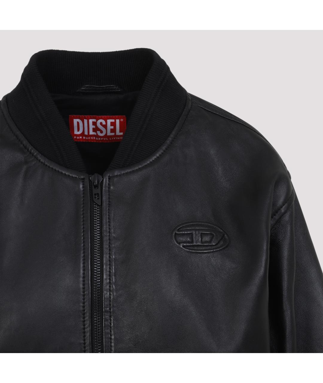 DIESEL Черная кожаная куртка, фото 4