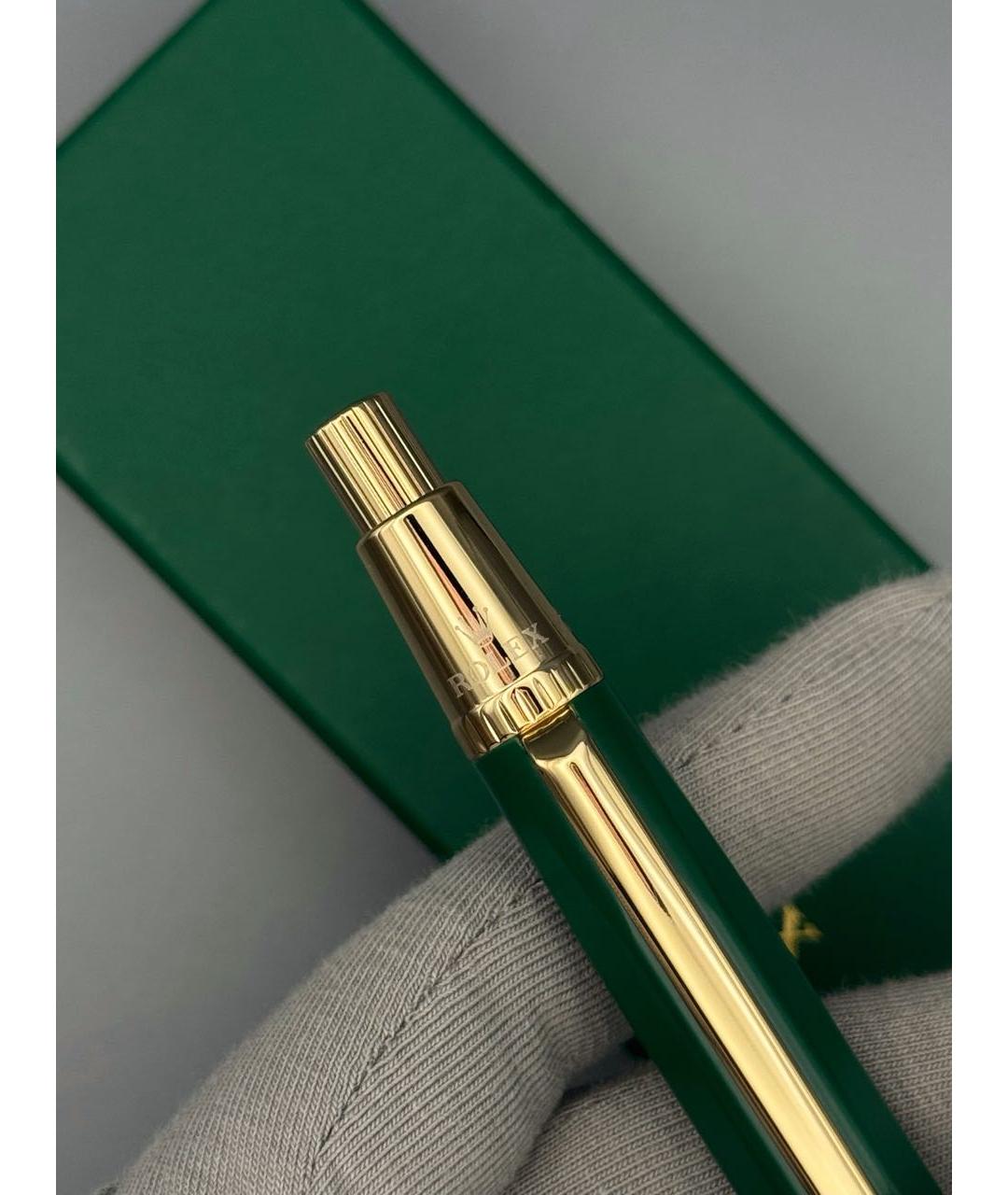 ROLEX Зеленая металлическая шариковая ручка, фото 4