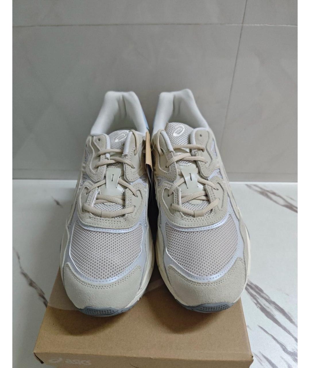 ASICS Бежевые текстильные низкие кроссовки / кеды, фото 2