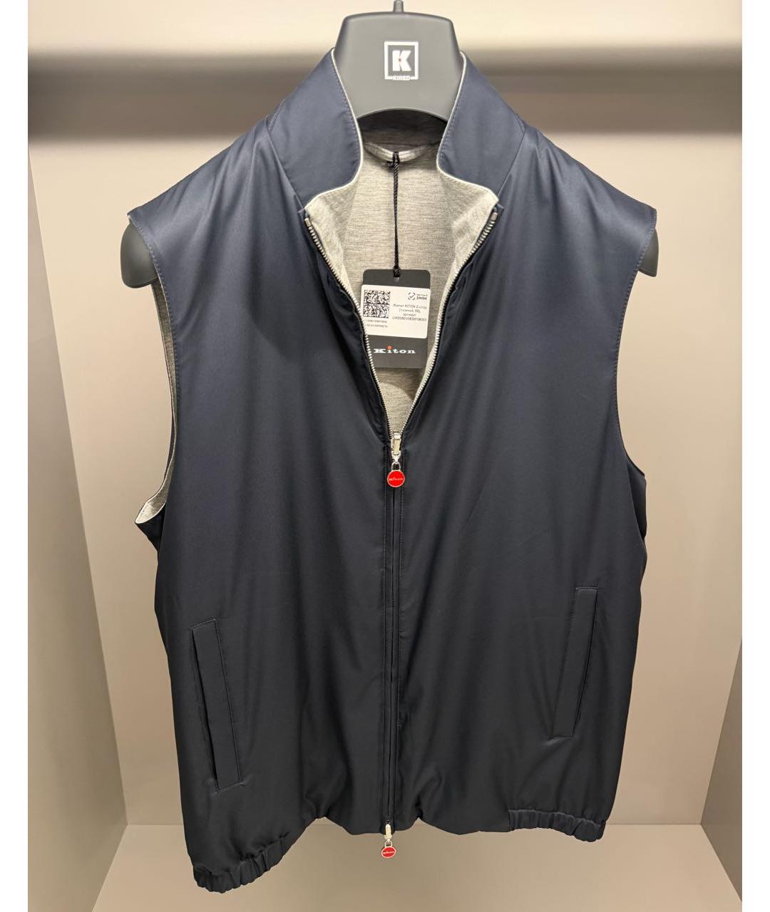 KITON Темно-синий жилет, фото 6