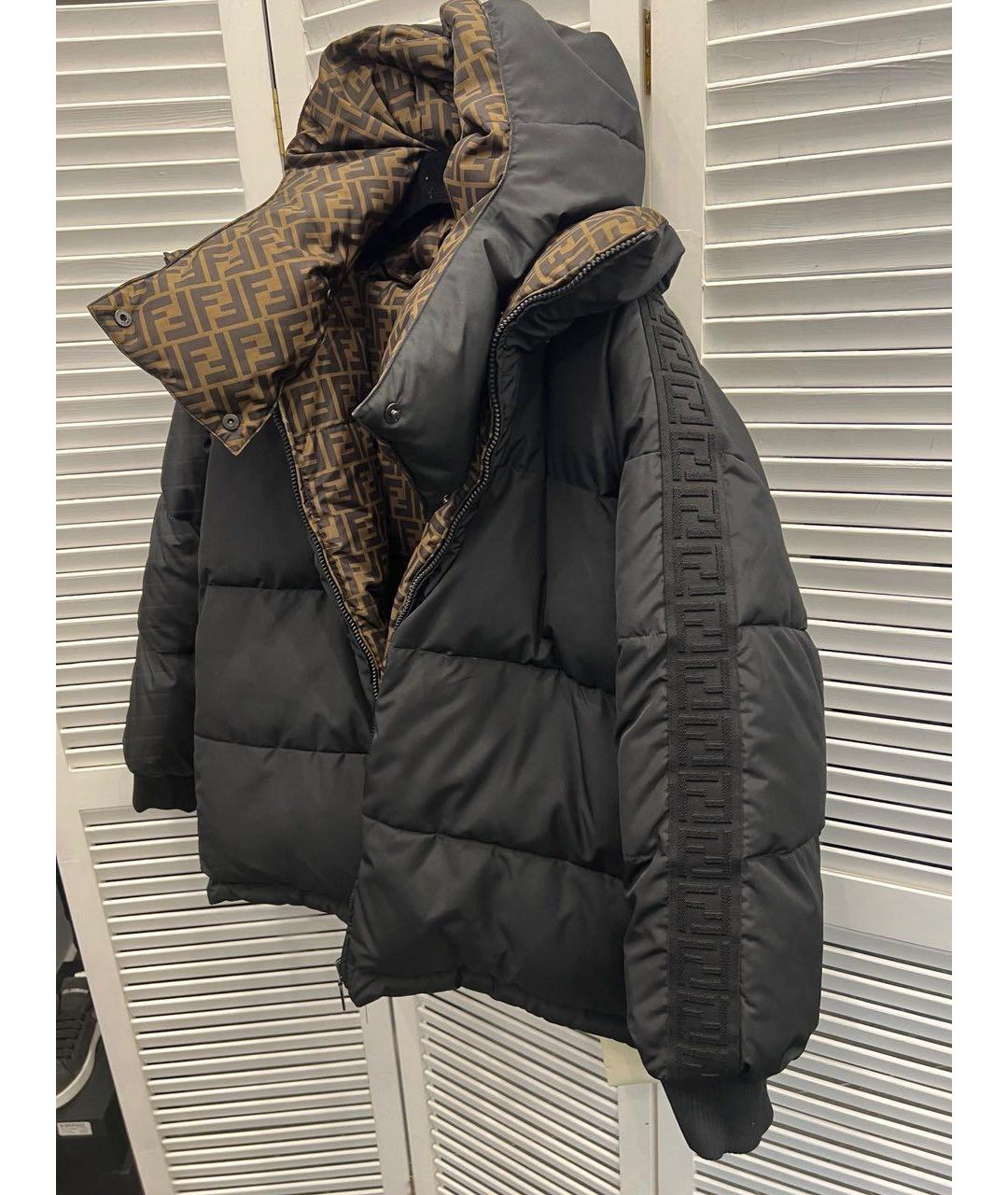FENDI Черный пуховик, фото 6