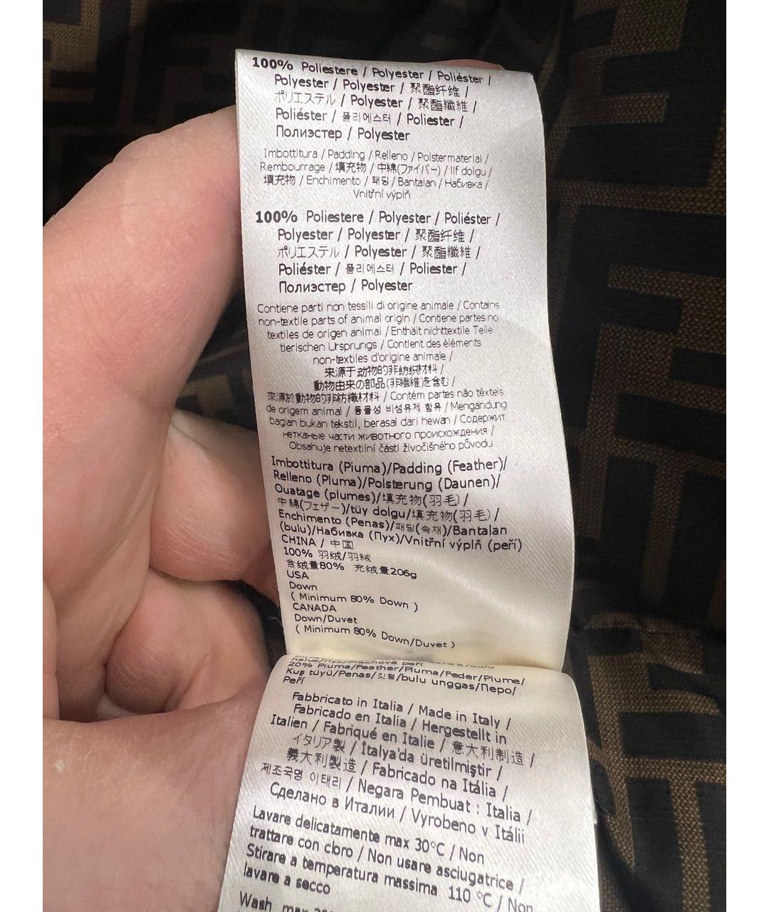 FENDI Черный пуховик, фото 8