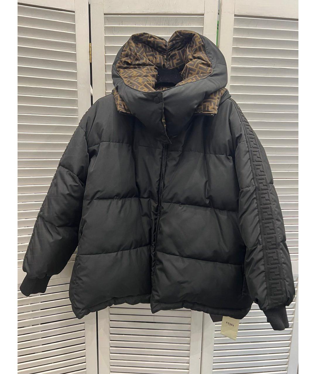 FENDI Черный пуховик, фото 2