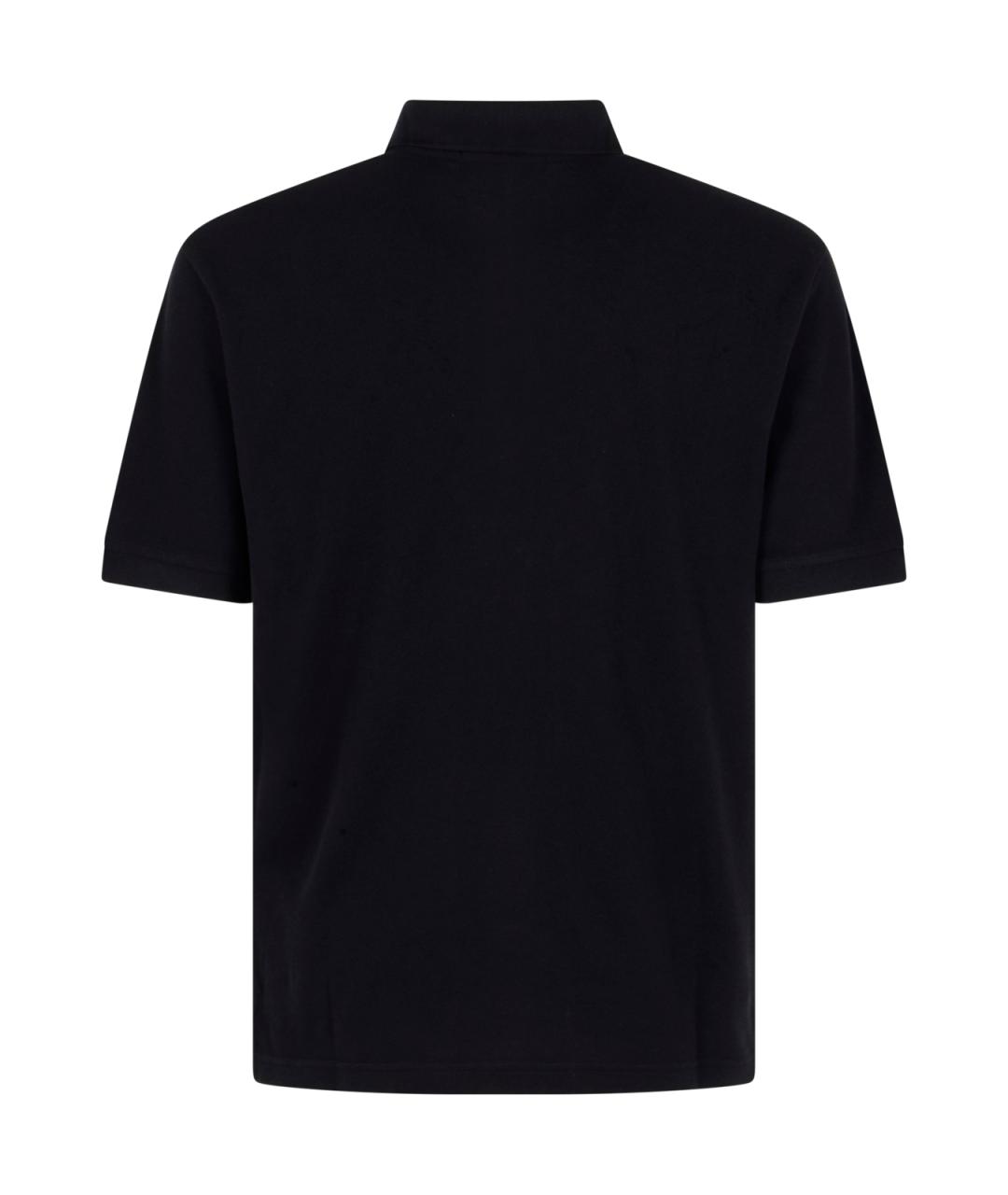 STONE ISLAND Синее хлопковое поло с коротким рукавом, фото 2