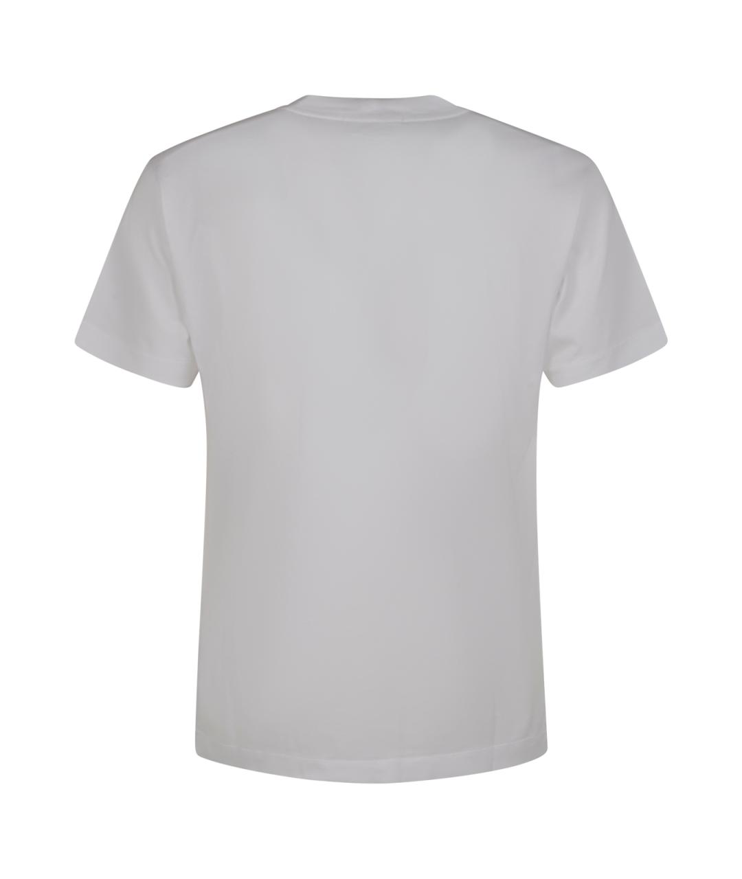 STONE ISLAND Белая хлопковая футболка, фото 2